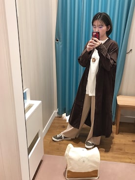 「USAコットン」｜「アイテム（アクセサリー）」を使った、ぴのこさん（レディース・152cm）の秋コーディネート