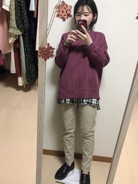 「USAコットン」｜「アイテム（その他）」を使った、ぴのこさん（レディース・152cm）の秋コーディネート