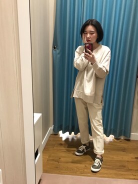 「USAコットン」｜「アイテム（その他）」を使った、ぴのこさん（レディース・152cm）の秋コーディネート