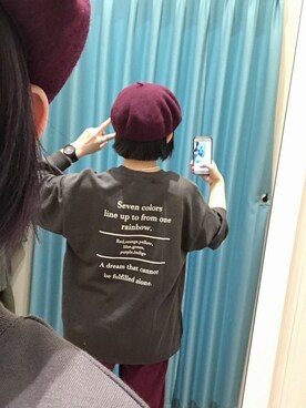 「ラブアンドピース2020」｜「アイテム（スウェット）」を使った、ぴのこさん（レディース・152cm）の秋コーディネート