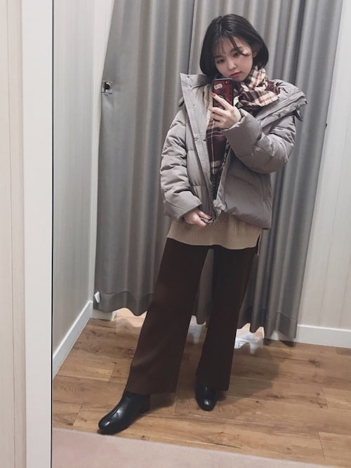 ぴのこ Shoo La Rue Shoo La Rueのダウンジャケット コートを使ったコーディネート Wear