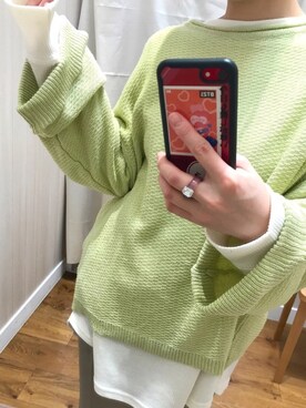 「ワッフル」｜「アイテム（ラッピングキット）」を使った、ぴのこさん（レディース・152cm）の春コーディネート