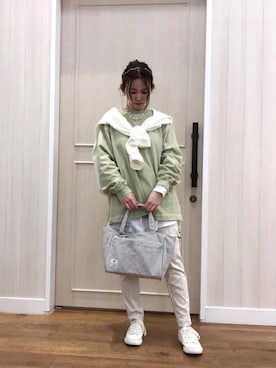 「春カラー」｜「アイテム（ラッピングキット）」を使った、ぴのこさん（レディース・152cm）の春コーディネート