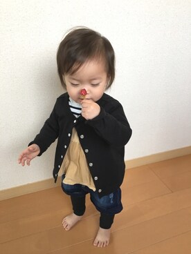 「アイテム（キャミソール）」を使った、swhrkさん（キッズ・80cm）の冬コーディネート