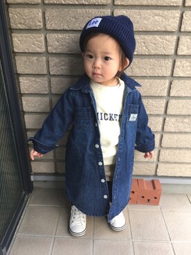 「BEAMS WOMEN（ビームス　ウィメン）のアイテム」を使った、swhrkさん（キッズ・80cm）の冬コーディネート