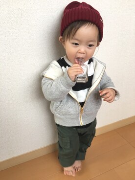 「RUGGEDWORKS」｜「アイテム（その他）」を使った、swhrkさん（キッズ・80cm）の春コーディネート