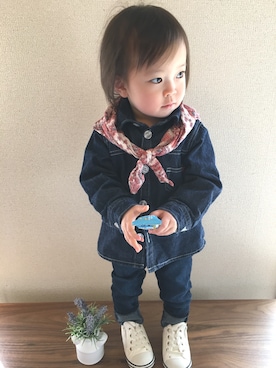「studio CLIP（スタディオクリップ）のアイテム（財布/小物）」を使った、swhrkさん（キッズ・80cm）の春コーディネート
