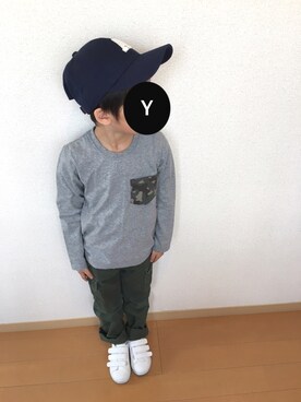 「RUGGEDWORKS」｜「アイテム（その他）」を使った、swhrkさん（キッズ・80cm）の春コーディネート