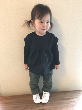 「UNIQLO（ユニクロ）のアイテム（その他）」を使った、swhrkさん（キッズ・80cm）の春コーディネート