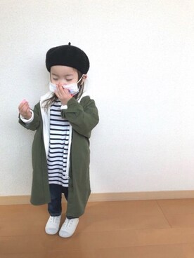 「AZUL by moussy（アズールバイマウジー）のアイテム（その他アウター）」を使った、swhrkさん（キッズ・80cm）の春コーディネート