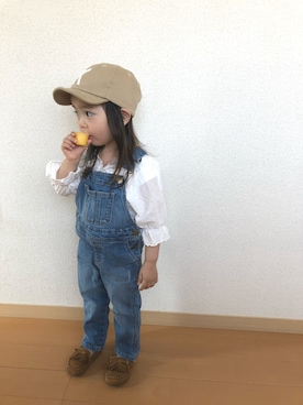 「スカラップ」｜「アイテム（キャップ）」を使った、swhrkさん（キッズ・80cm）の春コーディネート
