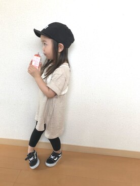 「キヤップ」｜「アイテム（その他）」を使った、swhrkさん（キッズ・80cm）の秋コーディネート