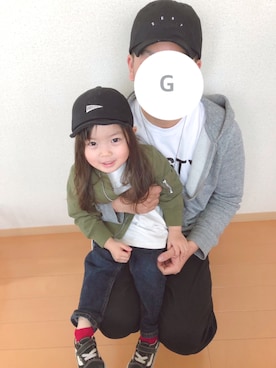 「niko and...（ニコアンド）のアイテム（ジャケット/アウター）」を使った、swhrkさん（キッズ・80cm）の春コーディネート