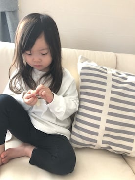 「AZUL by moussy（アズールバイマウジー）のアイテム（その他アウター）」を使った、swhrkさん（キッズ・80cm）の春コーディネート