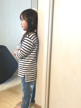 「AZUL by moussy（アズールバイマウジー）のアイテム（その他アウター）」を使った、swhrkさん（キッズ・90cm）の春コーディネート