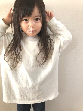 「AZUL by moussy（アズールバイマウジー）のアイテム（その他アウター）」を使った、swhrkさん（キッズ・90cm）の春コーディネート