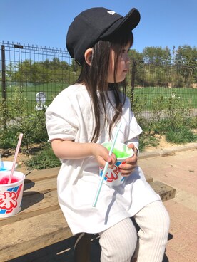 「こどもの日」｜「アイテム（キャップ）」を使った、swhrkさん（キッズ・90cm）の春コーディネート