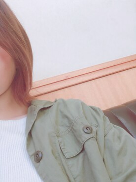 「ミニタリー」｜「アイテム（ブルゾン）」を使った、swhrkさん（レディース・166cm）の春コーディネート