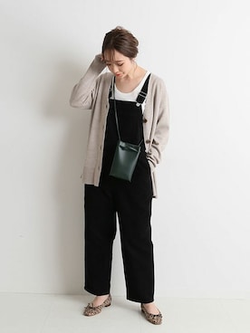 「SLOBE IENA（スローブイエナ）のアイテム（オールインワン・サロペット）」を使った、momoさん（レディース・160cm）の夏コーディネート