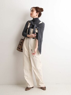 「SLOBE IENA（スローブイエナ）のアイテム（オールインワン・サロペット）」を使った、momoさん（レディース・160cm）の夏コーディネート