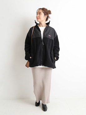 「ミックススタイル」｜「アイテム（その他アウター）」を使った、momoさん（レディース・160cm）の秋コーディネート