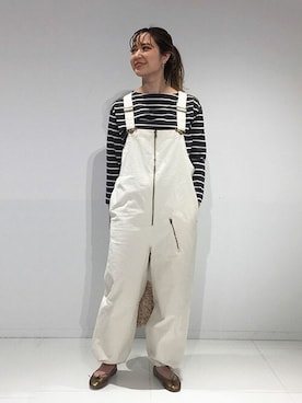 「スローブイエナ」｜「アイテム（サロペット/オーバーオール）」を使った、momoさん（レディース・160cm）の秋コーディネート