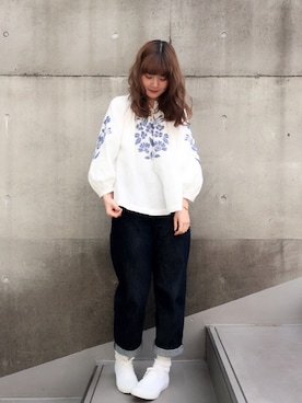 「My Fav. CHILD WOMAN（マイファブチャイルドウーマン）のアイテム」を使った、yumaさん（レディース・165cm）の冬コーディネート