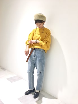 「My Fav. CHILD WOMAN（マイファブチャイルドウーマン）のアイテム」を使った、yumaさん（レディース・160cm）の秋コーディネート