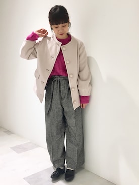 「My Fav. CHILD WOMAN（マイファブチャイルドウーマン）のアイテム」を使った、yumaさん（レディース・161cm）の秋コーディネート