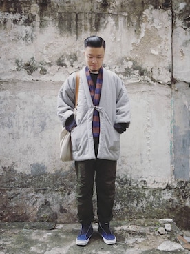 「SASQUATCHfabrix.（サスクワァッチファブリックス）のアイテム」を使った、Paak Chanさん（メンズ・172cm）の冬コーディネート