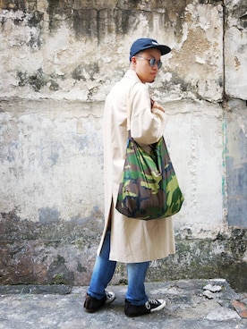 「Martin Margiela」｜「アイテム（帽子）」を使った、Paak Chanさん（メンズ・172cm）の冬コーディネート