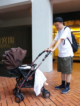 「Epperson Mountaineering（エパーソンマウンテニアリング）のアイテム」を使った、Paak Chanさん（メンズ・172cm）の夏コーディネート