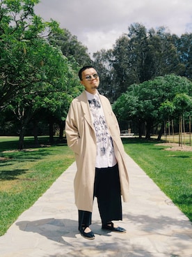 「DRIES VAN NOTEN（ドリスヴァンノッテン）のアイテム（その他シューズ）」を使った、Paak Chanさん（メンズ・172cm）の秋コーディネート
