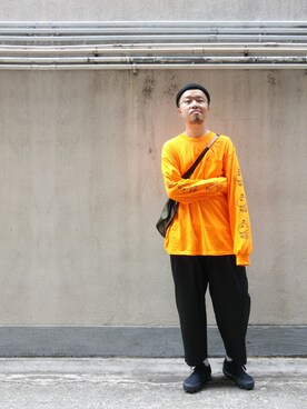 「PROPS-STORE（プロップス ストア）のアイテム」を使った、Paak Chanさん（メンズ・172cm）の秋コーディネート