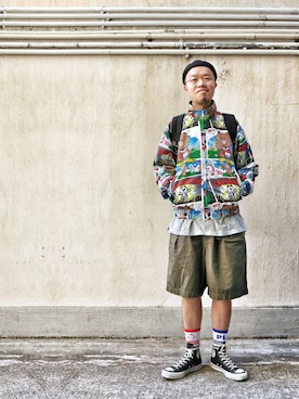 「pushBUTTONのアイテム（ジャケット/アウター）」を使った、Paak Chanさん（メンズ・172cm）の冬コーディネート