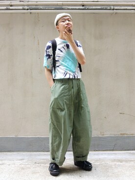 「JUNG MAVEN（ユングメイヴン）のアイテム」を使った、Paak Chanさん（メンズ・172cm）の春コーディネート