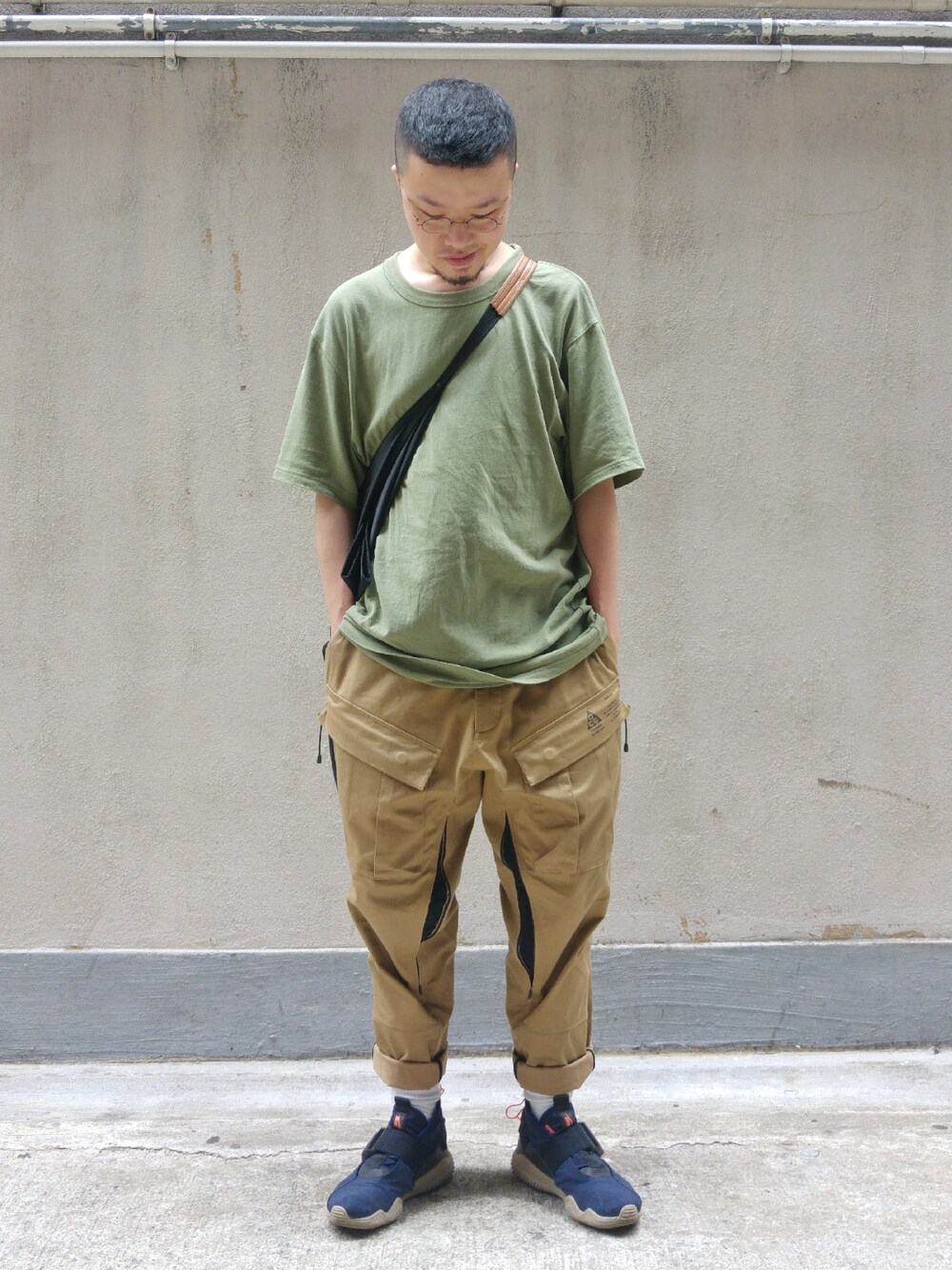 「mykita、UNIQLO、UNIQLO U、NIKE、NIKELAB ACG、Butler Verner Sails、hkboy、ootd、streetstyle、夏」｜「MYKITAのアイテム（メガネ、ブラック系）」を使った、Paak Chanさん（メンズ・172cm）の夏コーディネートの1枚目の写真