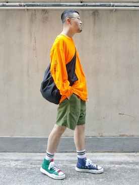 「PROPS-STORE（プロップス ストア）のアイテム」を使った、Paak Chanさん（メンズ・172cm）の秋コーディネート