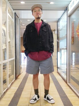 「SUBLIME（サブライム）のアイテム（キャップ）」を使った、Paak Chanさん（メンズ・172cm）の秋コーディネート