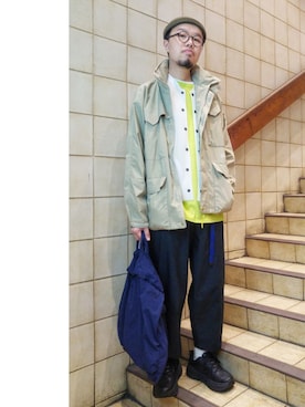 「アイテム（レッグウェア）」を使った、Paak Chanさん（メンズ・172cm・30代）の冬コーディネート