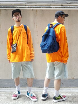 「MSGM（エムエスジーエム）のアイテム（デニムパンツ）」を使った、Paak Chanさん（メンズ・172cm）の冬コーディネート
