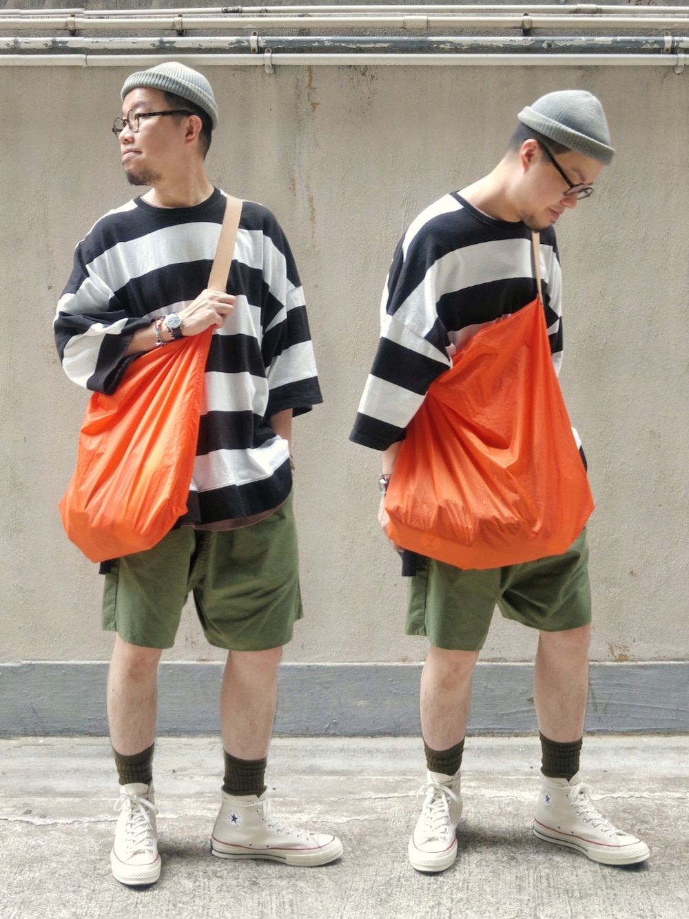 「H&M、mykita、UNIQLOコーデ、NAISSANCE、converse、julynine、ootd、streetstyle、今日のコーデ、春コーデ」｜「MYKITAのアイテム（メガネ、ブラック系）」を使った、Paak Chanさん（メンズ・172cm）の春コーディネートの1枚目の写真