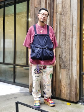 「LA ROCCA（ラロッカ）のアイテム」を使った、Paak Chanさん（メンズ・172cm）の秋コーディネート