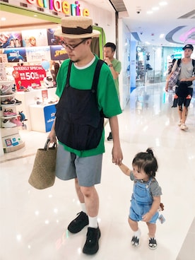 「INFIELDER DESIGN（インフィールダーデザイン）のアイテム（帽子）」を使った、Paak Chanさん（メンズ・172cm）の秋コーディネート