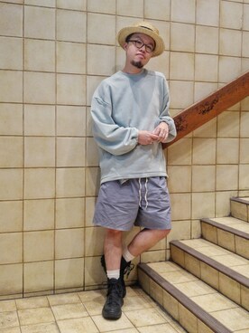 「INFIELDER DESIGN（インフィールダーデザイン）のアイテム（帽子）」を使った、Paak Chanさん（メンズ・172cm）の秋コーディネート
