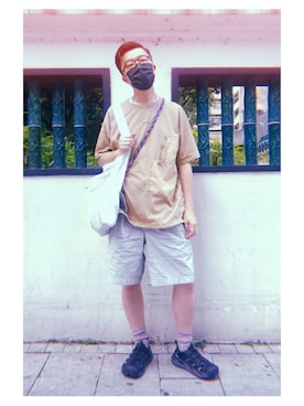 「PUEBCO（プエブコ）のアイテム」を使った、Paak Chanさん（メンズ・172cm）の春コーディネート