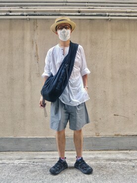 「INFIELDER DESIGN（インフィールダーデザイン）のアイテム」を使った、Paak Chanさん（メンズ・172cm）の春コーディネート