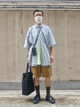 「MERELY MADE」｜Paak Chanさん（メンズ・172cm）の夏コーディネート