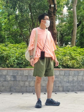 「NAISSANCE（ネサンス）のアイテム（パンツ）」を使った、Paak Chanさん（メンズ・172cm）の夏コーディネート