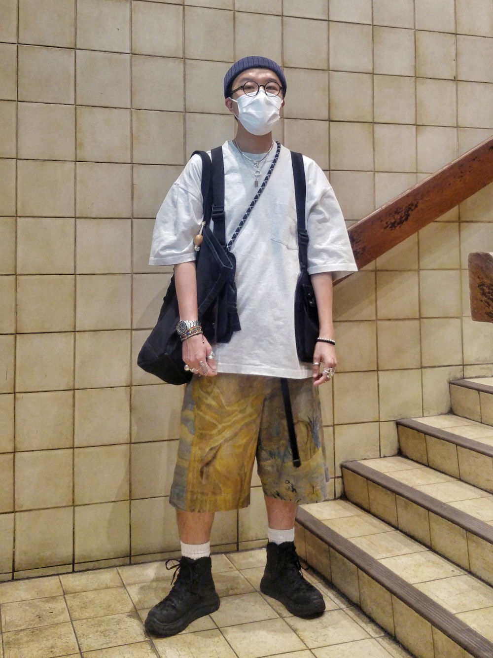 dries van noten ベルテッドワイドカーゴショーツ dries van noten ベルテッドワイドカーゴショーツ